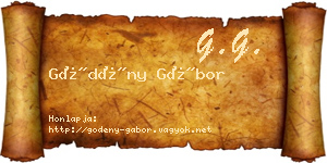 Gödény Gábor névjegykártya